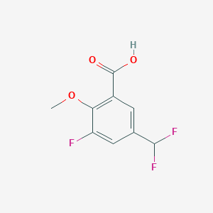 molecular formula C9H7F3O3 B2746549 5-(Difluoromethyl)-3-fluoro-2-methoxybenzoic acid CAS No. 1782788-43-5