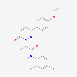 molecular formula C21H19F2N3O3 B2746556 N-(2,4-difluorophenyl)-2-(3-(4-ethoxyphenyl)-6-oxopyridazin-1(6H)-yl)propanamide CAS No. 1202997-39-4