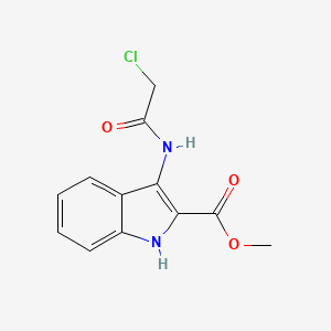 molecular formula C12H11ClN2O3 B2746557 methyl 3-[(chloroacetyl)amino]-1H-indole-2-carboxylate CAS No. 843615-63-4