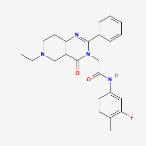 2-(6-ethyl-4-oxo-2-phenyl-5,6,7,8-tetrahydropyrido[4,3-d]pyrimidin-3(4H)-yl)-N-(3-fluoro-4-methylphenyl)acetamide
