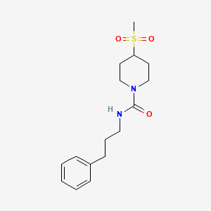 molecular formula C16H24N2O3S B2746564 4-(methylsulfonyl)-N-(3-phenylpropyl)piperidine-1-carboxamide CAS No. 1448058-07-8