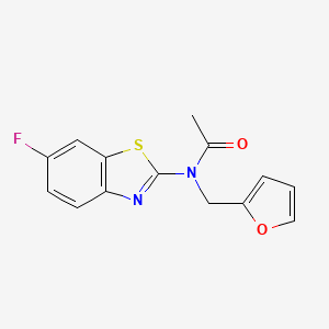 molecular formula C14H11FN2O2S B2746576 N-(6-fluorobenzo[d]thiazol-2-yl)-N-(furan-2-ylmethyl)acetamide CAS No. 922369-45-7