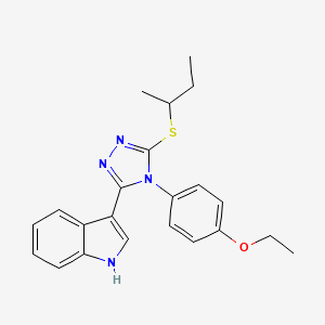 molecular formula C22H24N4OS B2746577 3-(5-(丙基硫基)-4-(4-乙氧基苯基)-4H-1,2,4-三唑-3-基)-1H-吲哚 CAS No. 946235-76-3