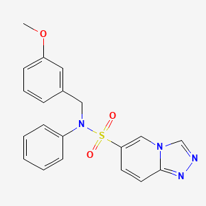 molecular formula C20H18N4O3S B2746581 N-(3-methoxybenzyl)-N-phenyl[1,2,4]triazolo[4,3-a]pyridine-6-sulfonamide CAS No. 1251603-85-6