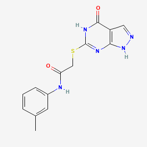 N-(3-methylphenyl)-2-[(4-oxo-1,2-dihydropyrazolo[3,4-d]pyrimidin-6-yl)sulfanyl]acetamide