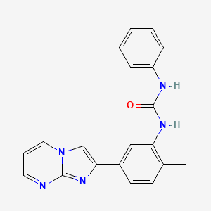 molecular formula C20H17N5O B2746584 1-(5-(Imidazo[1,2-a]pyrimidin-2-yl)-2-methylphenyl)-3-phenylurea CAS No. 862811-91-4