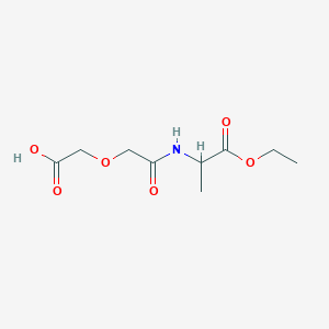 molecular formula C9H15NO6 B2746585 2-{[(1-Ethoxy-1-oxopropan-2-yl)carbamoyl]methoxy}acetic acid CAS No. 1397000-27-9
