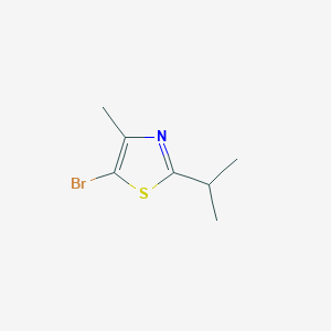 molecular formula C7H10BrNS B2746586 Thiazole, 5-bromo-4-methyl-2-(1-methylethyl)- CAS No. 910552-70-4