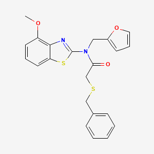 2-(benzylthio)-N-(furan-2-ylmethyl)-N-(4-methoxybenzo[d]thiazol-2-yl)acetamide