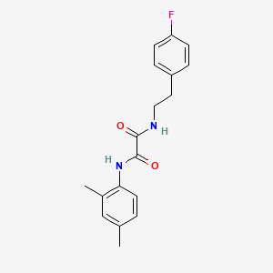 molecular formula C18H19FN2O2 B2746592 N-(2,4-dimethylphenyl)-N'-[2-(4-fluorophenyl)ethyl]ethanediamide CAS No. 339089-18-8