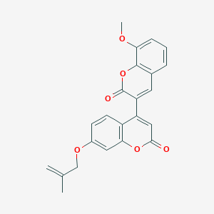 molecular formula C23H18O6 B2746606 8-Methoxy-3-[7-(2-methylprop-2-enyloxy)-2-oxochromen-4-yl]chromen-2-one CAS No. 869079-39-0