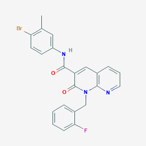 molecular formula C23H17BrFN3O2 B2746608 N-(4-溴-3-甲基苯基)-1-(2-氟苯甲基)-2-氧代-1,2-二氢-1,8-萘啶-3-基甲酰胺 CAS No. 1005307-22-1
