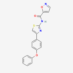 molecular formula C19H13N3O3S B2746609 N-(4-(4-phenoxyphenyl)thiazol-2-yl)isoxazole-5-carboxamide CAS No. 941993-66-4