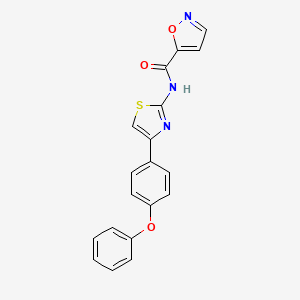 molecular formula C19H13N3O3S B2746609 N-(4-(4-苯氧基苯基)噻唑-2-基)异噁唑-5-甲酰胺 CAS No. 941993-66-4