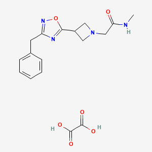 molecular formula C17H20N4O6 B2746611 2-(3-(3-benzyl-1,2,4-oxadiazol-5-yl)azetidin-1-yl)-N-methylacetamide oxalate CAS No. 1351610-83-7