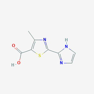 molecular formula C8H7N3O2S B2746620 2-(1H-咪唑-2-基)-4-甲基-1,3-噻唑-5-甲酸 CAS No. 1881553-17-8
