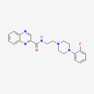 molecular formula C21H22FN5O B2746625 N-(2-(4-(2-fluorophenyl)piperazin-1-yl)ethyl)quinoxaline-2-carboxamide CAS No. 1210999-80-6