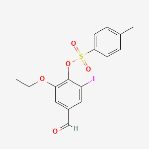 molecular formula C16H15IO5S B2746630 2-乙氧基-4-甲酰基-6-碘苯基 4-甲基苯磺酸酯 CAS No. 634592-88-4