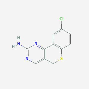 molecular formula C11H8ClN3S B2746632 9-chloro-5H-thiochromeno[4,3-d]pyrimidin-2-amine CAS No. 866149-97-5