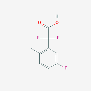 molecular formula C9H7F3O2 B2746635 2,2-Difluoro-2-(5-fluoro-2-methylphenyl)acetic acid CAS No. 1247942-74-0