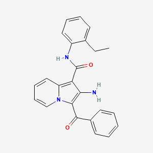 molecular formula C24H21N3O2 B2746637 2-amino-3-benzoyl-N-(2-ethylphenyl)indolizine-1-carboxamide CAS No. 898436-91-4