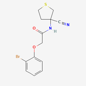 molecular formula C13H13BrN2O2S B2746650 2-(2-bromophenoxy)-N-(3-cyanothiolan-3-yl)acetamide CAS No. 1797370-63-8
