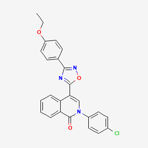 molecular formula C25H18ClN3O3 B2746668 2-(4-chlorophenyl)-4-[3-(4-ethoxyphenyl)-1,2,4-oxadiazol-5-yl]isoquinolin-1(2H)-one CAS No. 1326879-88-2