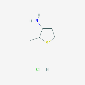 molecular formula C5H12ClNS B2746669 2-Methylthiolan-3-amine hydrochloride CAS No. 1909311-78-9
