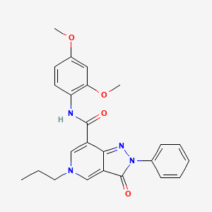molecular formula C24H24N4O4 B2746671 N-(2,4-dimethoxyphenyl)-3-oxo-2-phenyl-5-propyl-3,5-dihydro-2H-pyrazolo[4,3-c]pyridine-7-carboxamide CAS No. 923107-11-3