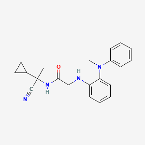 molecular formula C21H24N4O B2746675 N-(1-cyano-1-cyclopropylethyl)-2-({2-[methyl(phenyl)amino]phenyl}amino)acetamide CAS No. 1240955-52-5