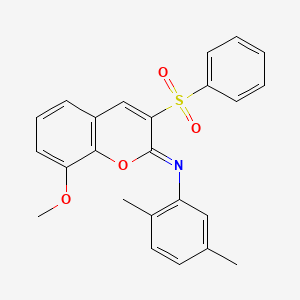 3-(benzenesulfonyl)-N-(2,5-dimethylphenyl)-8-methoxychromen-2-imine