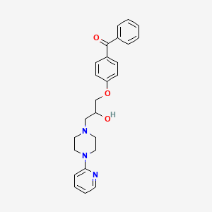 molecular formula C25H27N3O3 B2746684 1-(4-Benzoylphenoxy)-3-[4-(pyridin-2-yl)piperazin-1-yl]propan-2-ol CAS No. 700855-99-8