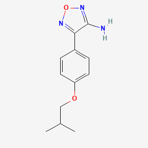 molecular formula C12H15N3O2 B2746703 4-[4-(2-甲基丙氧基)苯基]-1,2,5-噁二唑-3-胺 CAS No. 1092280-42-6