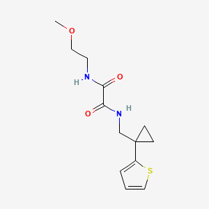 molecular formula C13H18N2O3S B2746726 N1-(2-甲氧基乙基)-N2-((1-(噻吩-2-基)环丙基)甲基)草酰胺 CAS No. 1207008-71-6