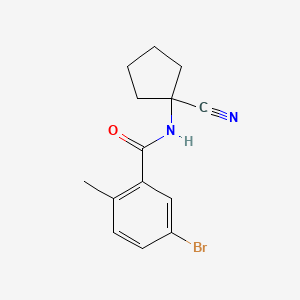 molecular formula C14H15BrN2O B2746733 5-bromo-N-(1-cyanocyclopentyl)-2-methylbenzamide CAS No. 1488764-72-2