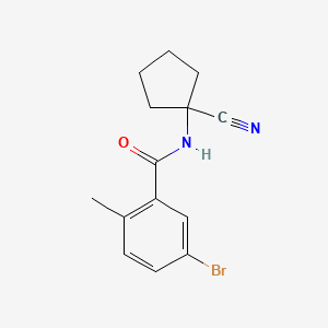 molecular formula C14H15BrN2O B2746733 5-溴-N-(1-氰基环戊基)-2-甲基苯甲酰胺 CAS No. 1488764-72-2