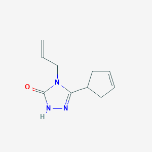 molecular formula C10H13N3O B2746740 3-(环戊-3-烯-1-基)-4-(丙烯-2-烯-1-基)-4,5-二氢-1H-1,2,4-三唑-5-酮 CAS No. 2199682-36-3
