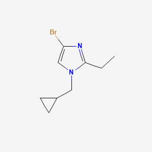 molecular formula C9H13BrN2 B2746749 4-溴-1-(环丙基甲基)-2-乙基-1H-咪唑 CAS No. 1989659-92-8