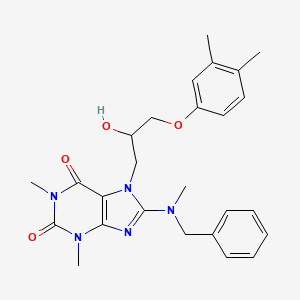 molecular formula C26H31N5O4 B2746750 8-(benzyl(methyl)amino)-7-(3-(3,4-dimethylphenoxy)-2-hydroxypropyl)-1,3-dimethyl-1H-purine-2,6(3H,7H)-dione CAS No. 923122-10-5