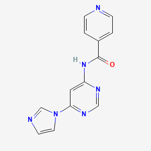 N-(6-(1H-imidazol-1-yl)pyrimidin-4-yl)isonicotinamide