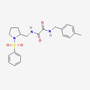 N1-(4-methylbenzyl)-N2-((1-(phenylsulfonyl)pyrrolidin-2-yl)methyl)oxalamide