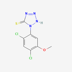 molecular formula C8H6Cl2N4OS B2746761 1-(2,4-dichloro-5-methoxyphenyl)-1H-1,2,3,4-tetraazole-5-thiol CAS No. 400085-60-1