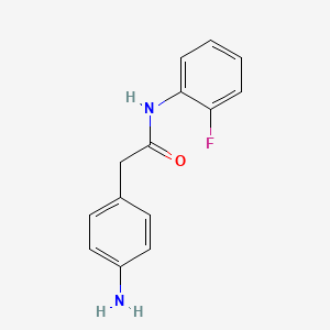 molecular formula C14H13FN2O B2746780 2-(4-aminophenyl)-N-(2-fluorophenyl)acetamide CAS No. 954572-41-9