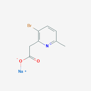 molecular formula C8H7BrNNaO2 B2746782 Sodium;2-(3-bromo-6-methylpyridin-2-yl)acetate CAS No. 2344685-86-3