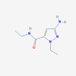 molecular formula C8H14N4O B2746784 3-amino-N,1-diethyl-1H-pyrazole-5-carboxamide CAS No. 1856028-61-9
