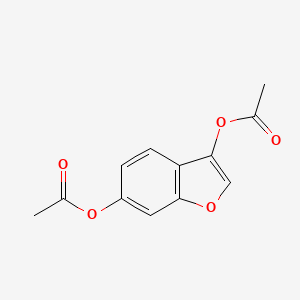 molecular formula C12H10O5 B2746804 6-(Acetyloxy)-1-benzofuran-3-YL acetate CAS No. 408339-16-2; 57052-71-8