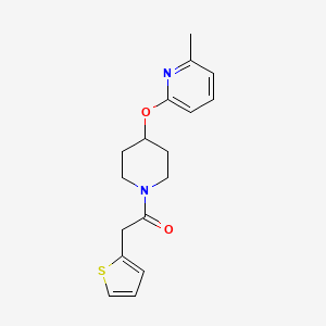 molecular formula C17H20N2O2S B2746808 1-(4-((6-Methylpyridin-2-yl)oxy)piperidin-1-yl)-2-(thiophen-2-yl)ethanone CAS No. 1797952-29-4