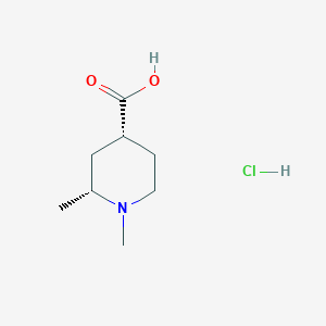 molecular formula C8H16ClNO2 B2746815 Rel-(2R,4R)-1,2-dimethylpiperidine-4-carboxylic acid hydrochloride CAS No. 2307486-98-0