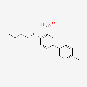 molecular formula C18H20O2 B2746822 4-Butoxy-4'-methylbiphenyl-3-carbaldehyde CAS No. 381238-90-0