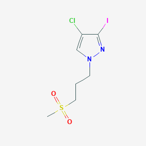 molecular formula C7H10ClIN2O2S B2746823 4-chloro-3-iodo-1-(3-methanesulfonylpropyl)-1H-pyrazole CAS No. 1541379-42-3